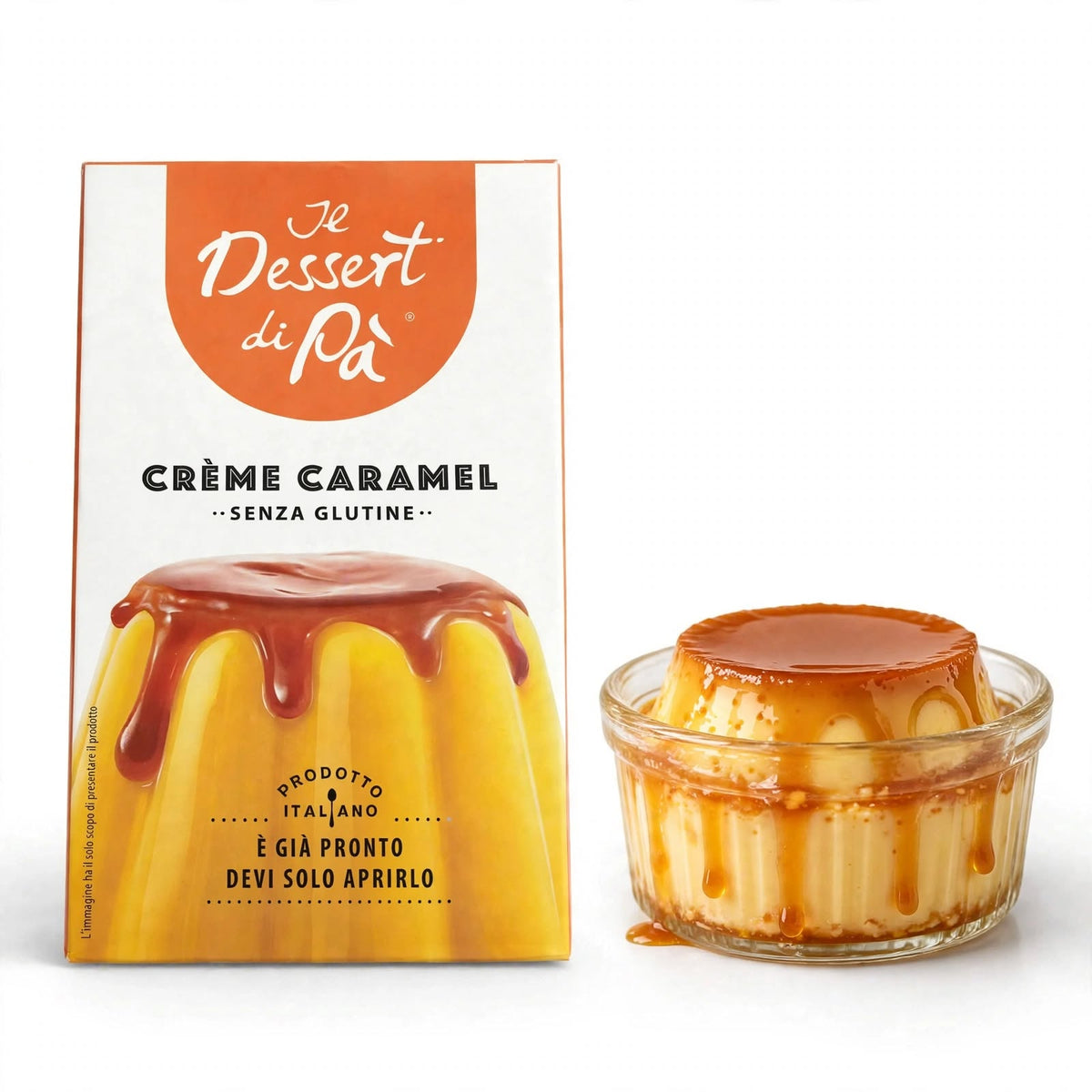 Dessert Créme Caramel-ll Dessert di Pà-Sans Gluten Pret à l'emploi